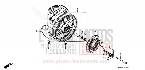 FRONT WHEEL NSR125R1 de 2001
